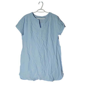 Women's Size XL Gauze Knee Length V-Neck Lightweight T-Shirt Dress FREE S&H